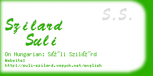 szilard suli business card